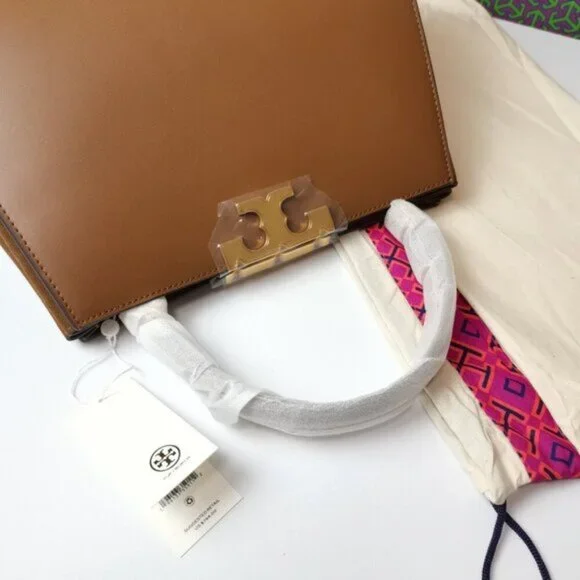 Tory Burch Eleanor Spazzolato Satchel Bag - Picture 5 of 13